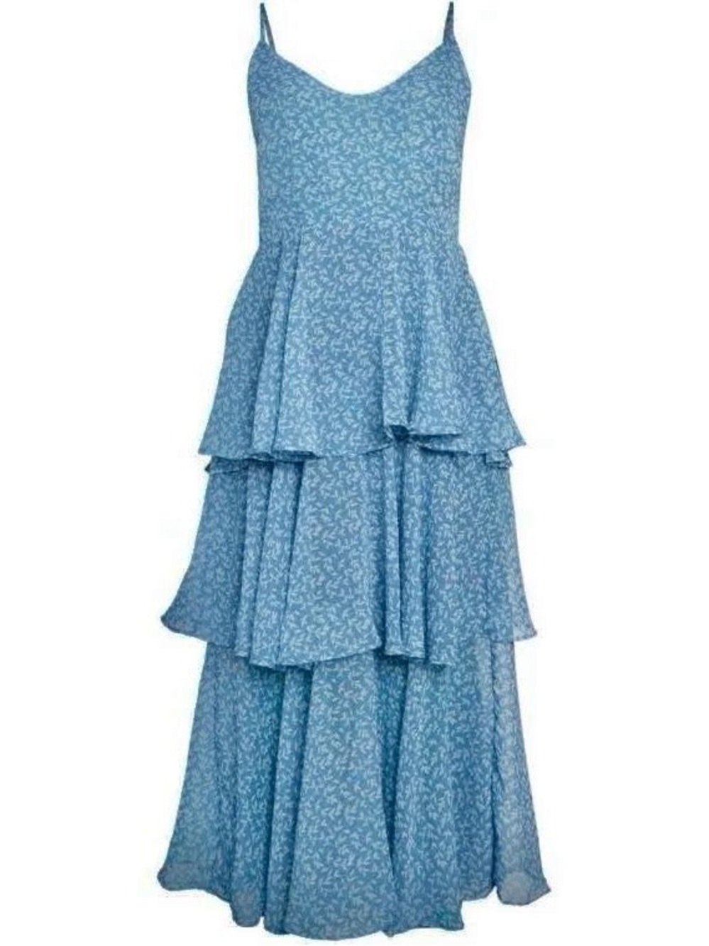 NWT ALLISON New York Sapphire Tiered-Ruffle Dress, Sz. M